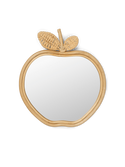 Χειροποίητος πλεκτός καθρέφτης από ρατάν μήλο