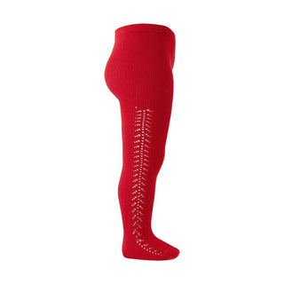 side-openwork-warm-tights-red