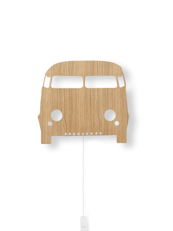 Ξύλινο διακοσμητικό φωτιστικό βελανιδιάς- λεωφορείο