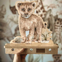 Ξύλινο χειροποίητο ραφάκι-λιοντάρι