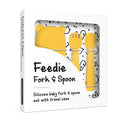 Feedie-σετ πιρούνι & κουτάλι σε θήκη-κίτρινο