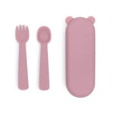 Feedie-σετ πιρούνι & κουτάλι σε θήκη-ροζέ