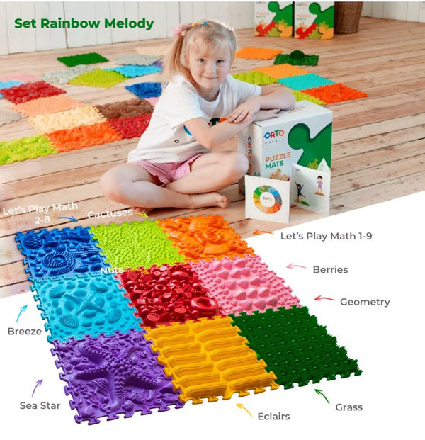 Ορθοπεδικό χαλάκι puzzle Rainbow Melody