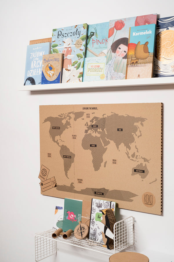 Παγκόσμιος διακοσμητικός χάρτης  από χαρτόνι Ι DIY